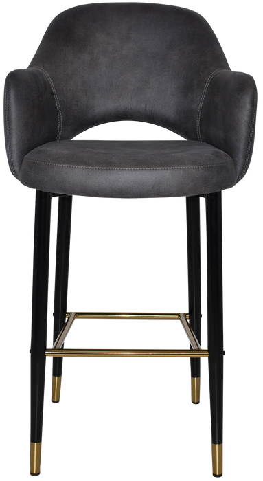 Stool Albury Arm 750 Metal Black Brass - Eastwood