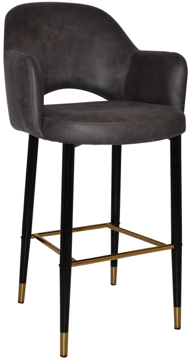 Stool Albury Arm 750 Metal Black Brass - Eastwood