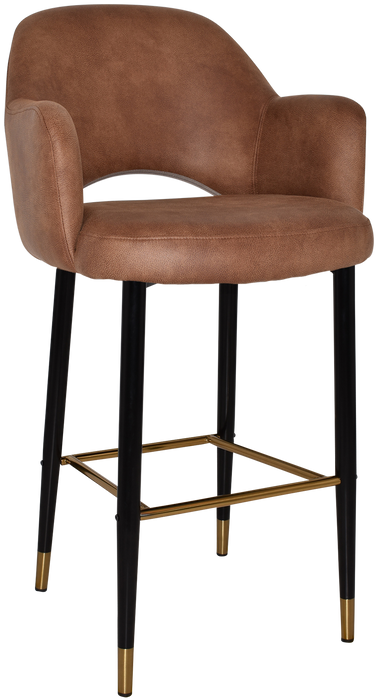 Stool Albury Arm 750 Metal Black Brass - Eastwood