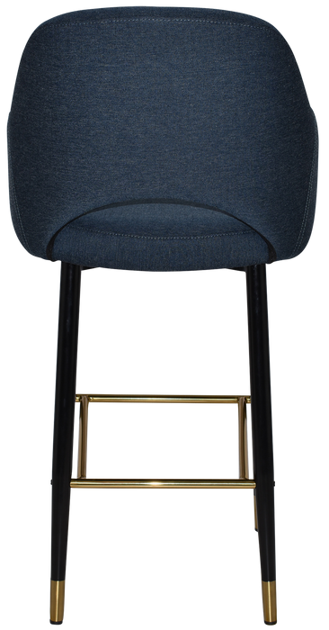 Stool Albury Arm 750 Metal Black Brass - Gravity