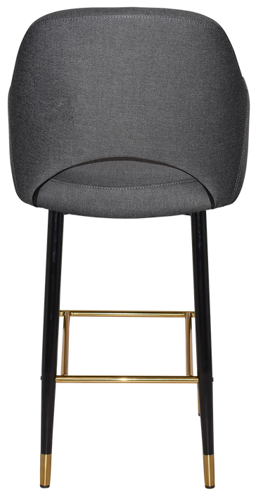 Stool Albury Arm 750 Metal Black Brass - Gravity