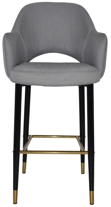 Stool Albury Arm 750 Metal Black Brass - Gravity