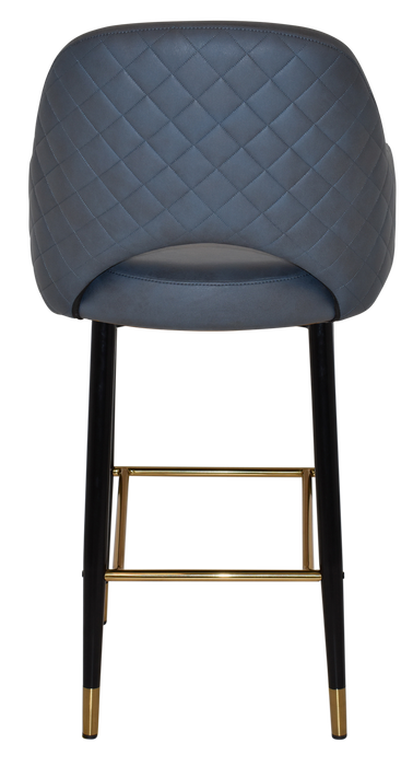 Stool Albury Arm 750 Metal Black Brass - Pelle/Benito