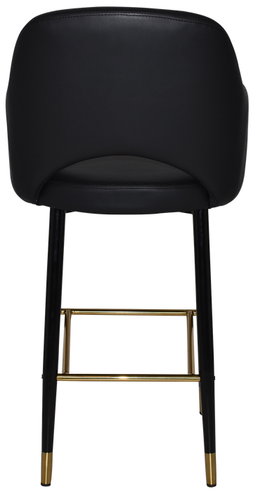 Stool Albury Arm 750 Metal Black Brass - Vinyl