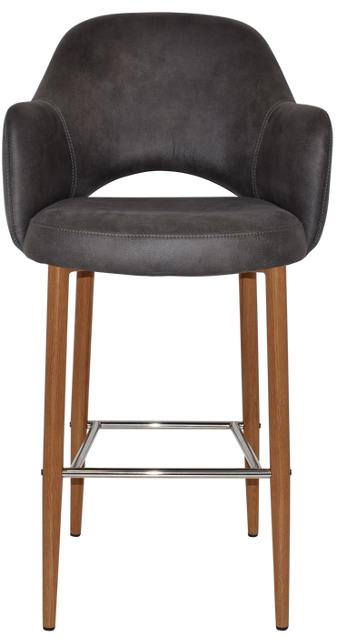 Stool Albury Arm 750 Metal Light Oak