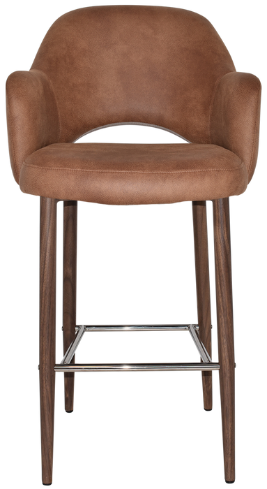 Stool Albury Arm 750 Metal Light Walnut - Eastwood