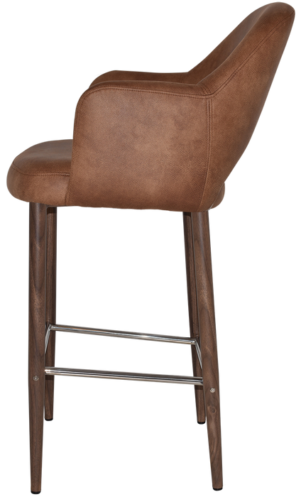 Stool Albury Arm 750 Metal Light Walnut - Eastwood