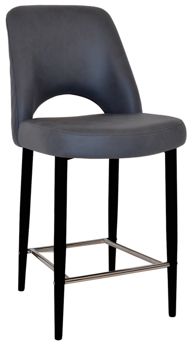 Stool Albury Side 650 Metal Black - Pelle/Benito