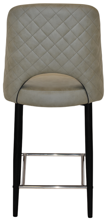 Stool Albury Side 650 Metal Black - Pelle/Benito