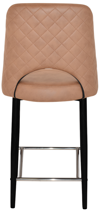 Stool Albury Side 650 Metal Black - Pelle/Benito