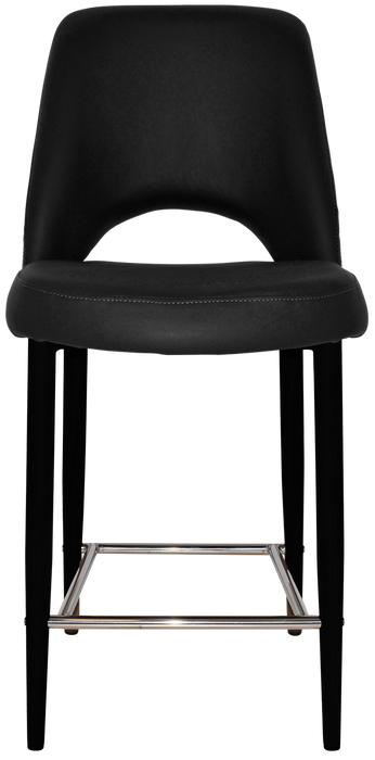 Stool Albury Side 650 Metal Black - Vinyl