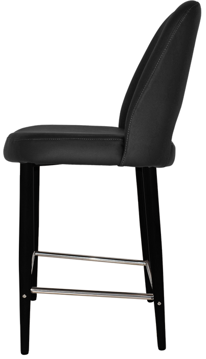 Stool Albury Side 650 Metal Black - Vinyl