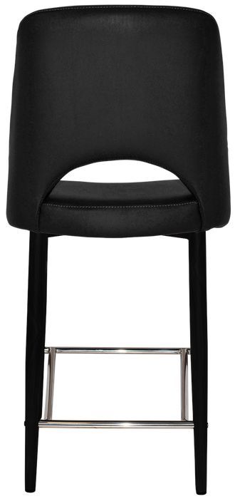 Stool Albury Side 650 Metal Black - Vinyl