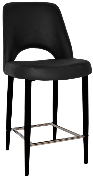 Stool Albury Side 650 Metal Black - Vinyl