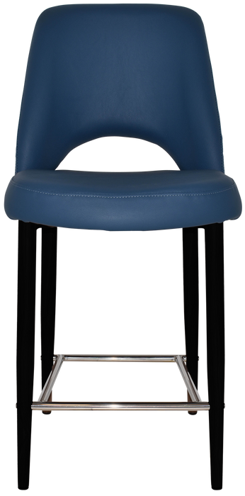 Stool Albury Side 650 Metal Black - Vinyl