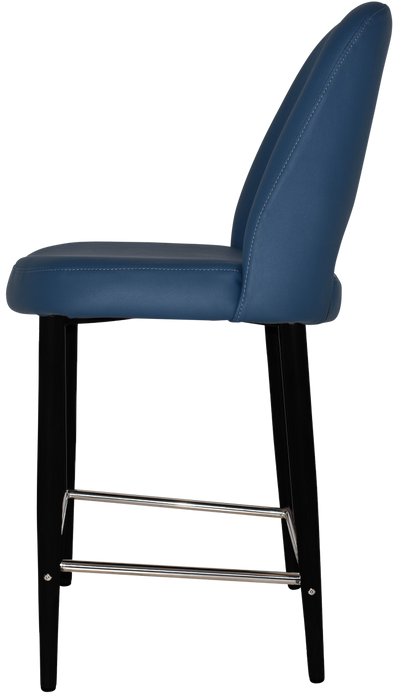 Stool Albury Side 650 Metal Black - Vinyl