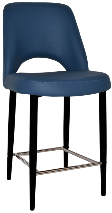 Stool Albury Side 650 Metal Black - Vinyl