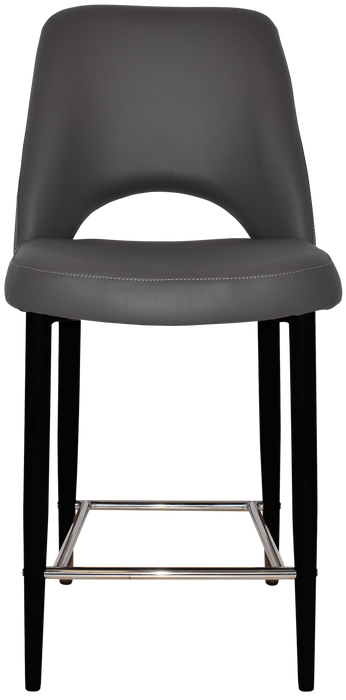 Stool Albury Side 650 Metal Black - Vinyl