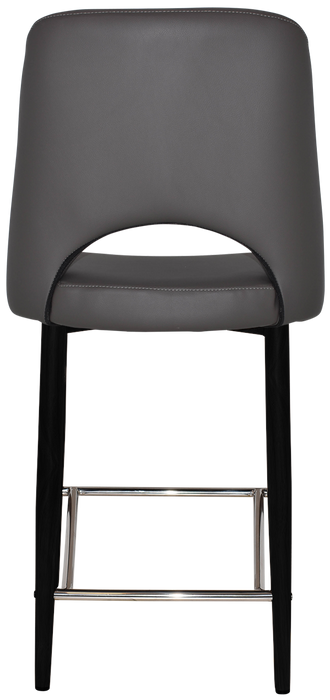 Stool Albury Side 650 Metal Black - Vinyl