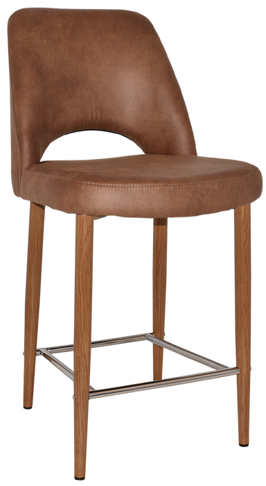 Stool Albury Side 650 Metal Light Oak - Eastwood