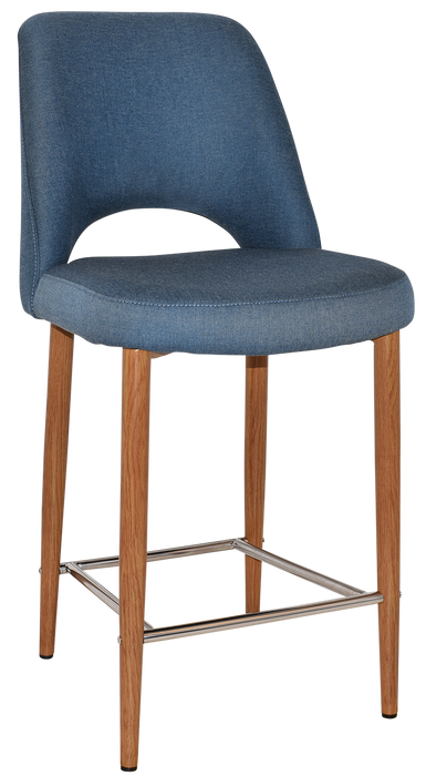 Stool Albury Side 650 Metal Light Oak - Gravity