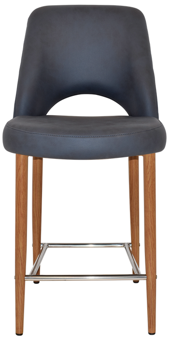 Stool Albury Side 650 Metal Light Oak - Pelle/Benito