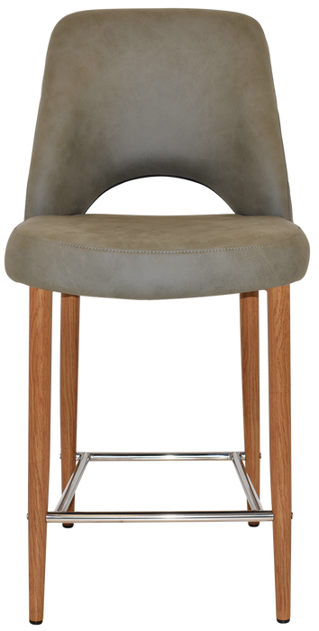 Stool Albury Side 650 Metal Light Oak - Pelle/Benito