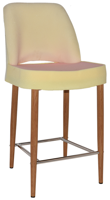 Stool Albury Side 650 Metal Light Oak - Unupholstered