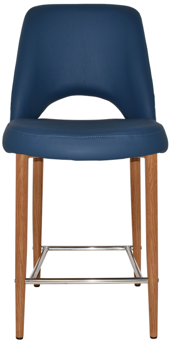 Stool Albury Side 650 Metal Light Oak - Vinyl