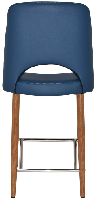 Stool Albury Side 650 Metal Light Oak - Vinyl