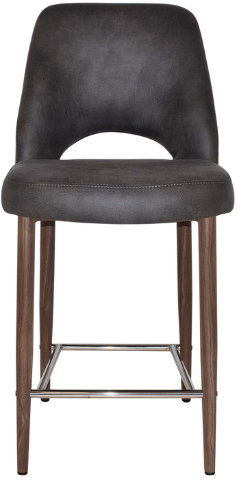 Stool Albury Side 650 Metal Light Walnut - Eastwood