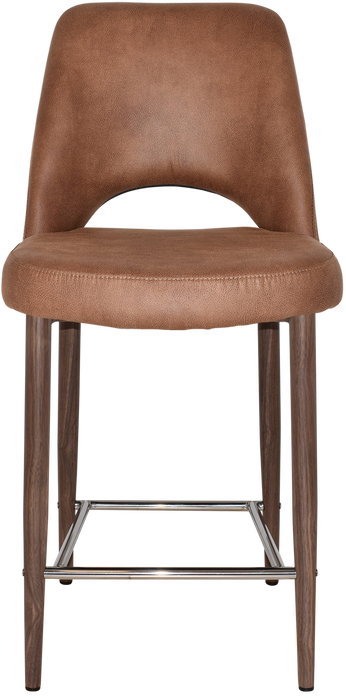 Stool Albury Side 650 Metal Light Walnut - Eastwood