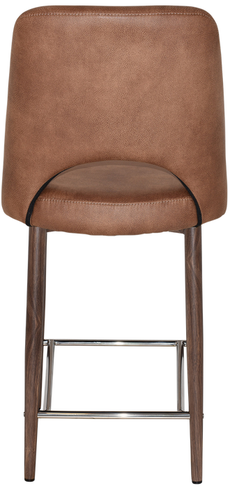 Stool Albury Side 650 Metal Light Walnut - Eastwood