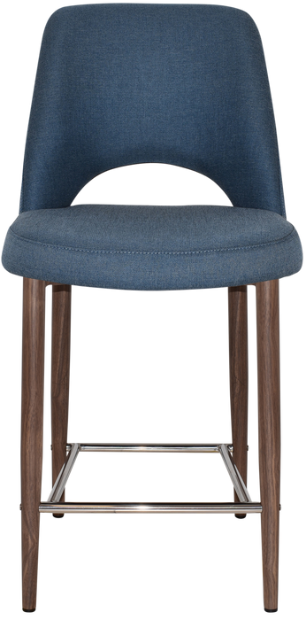 Stool Albury Side 650 Metal Light Walnut - Gravity