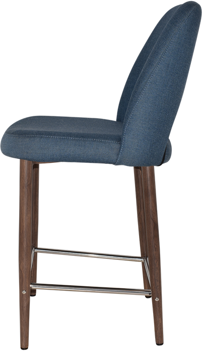 Stool Albury Side 650 Metal Light Walnut - Gravity