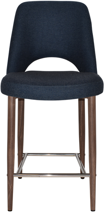 Stool Albury Side 650 Metal Light Walnut - Gravity