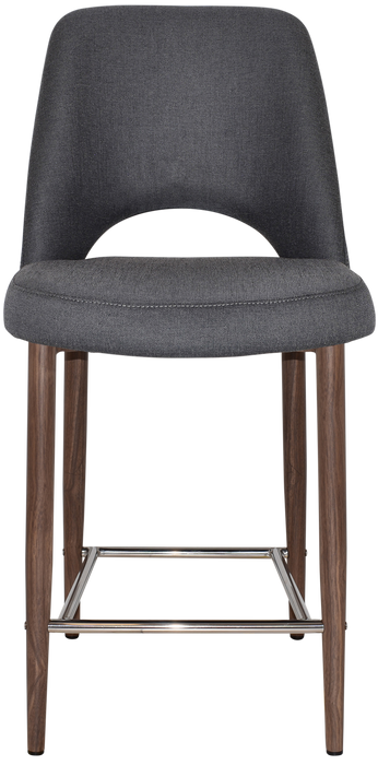 Stool Albury Side 650 Metal Light Walnut - Gravity