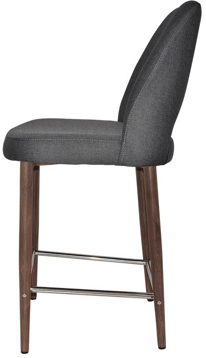 Stool Albury Side 650 Metal Light Walnut - Gravity