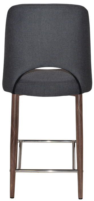 Stool Albury Side 650 Metal Light Walnut - Gravity