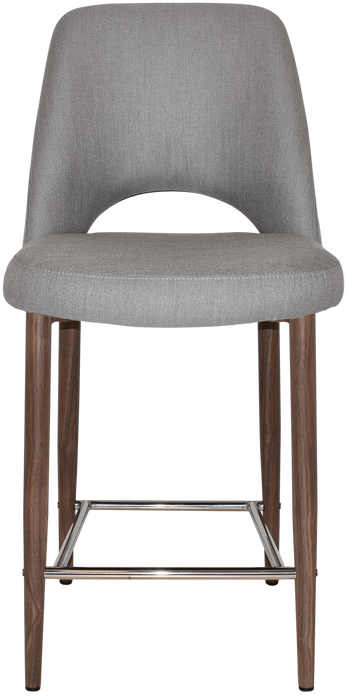 Stool Albury Side 650 Metal Light Walnut - Gravity