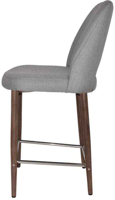 Stool Albury Side 650 Metal Light Walnut - Gravity