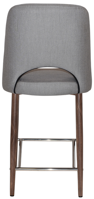 Stool Albury Side 650 Metal Light Walnut - Gravity