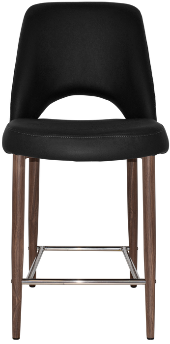 Stool Albury Side 650 Metal Light Walnut - Vinyl