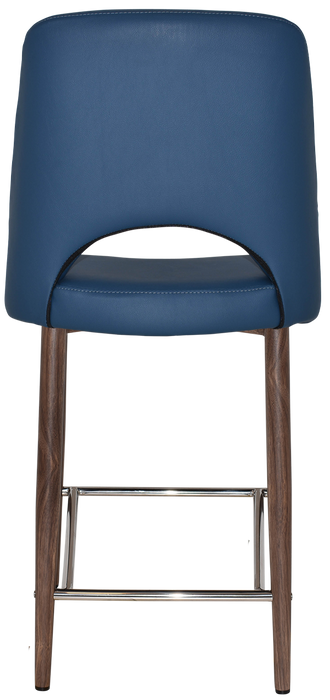 Stool Albury Side 650 Metal Light Walnut - Vinyl