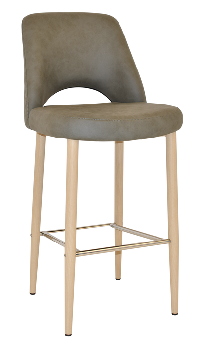 Stool Albury Side 750 Metal Birch - Pelle/Benito