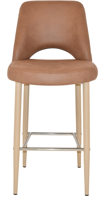 Stool Albury Side 750 Metal Birch - Pelle/Benito