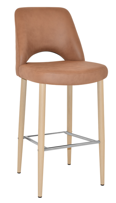 Stool Albury Side 750 Metal Birch - Pelle/Benito