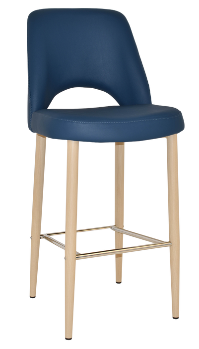 Stool Albury Side 750 Metal Birch - Vinyl