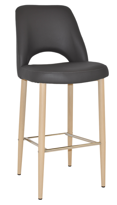 Stool Albury Side 750 Metal Birch - Vinyl