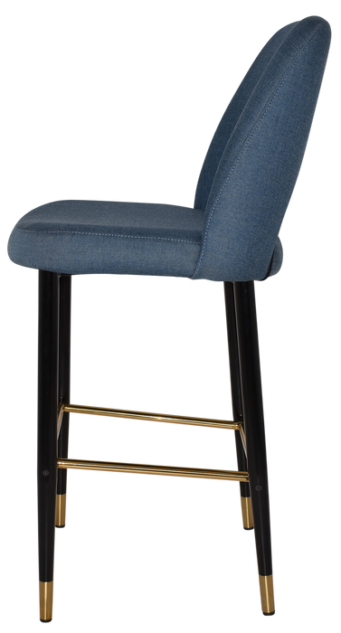 Stool Albury Side 750 Metal Black Brass - Gravity